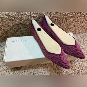Rothy's The Point Women's Fig Python Flats Size 9
